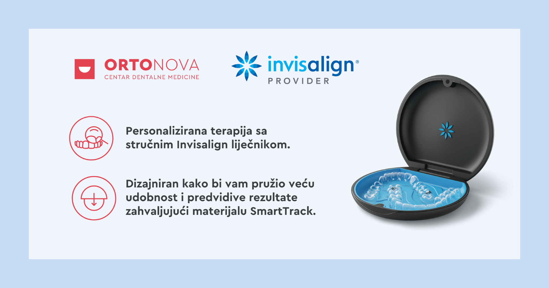 Prednosti Invisalign terapije Orto Nova